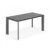 Mesa de comedor extensible ROMA 160(220)x90 – cristal Templado – metal Antracita