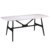Mesa de comedor PISTON 180×90 – madera de Caucho Blanco y Negro