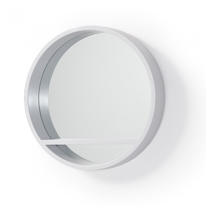 Espejo IRUN – madera de Mango Blanco – cristal