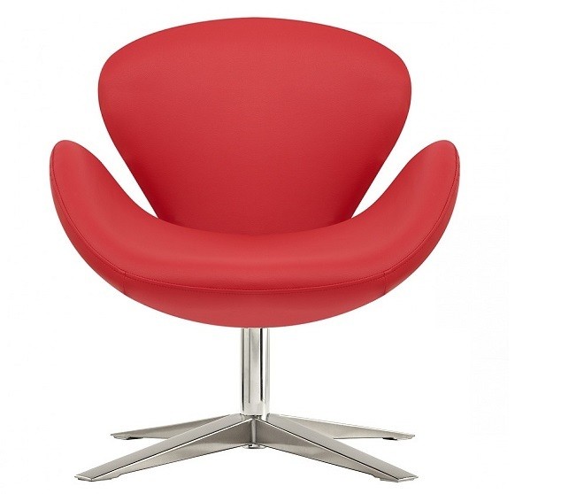 Sillón SWAN AIR – similpiel Rojo – ARNE JACOBSEN Style