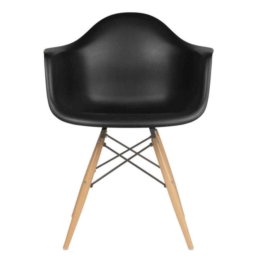 Silla de comedor Negro TOW WOOD ARMS