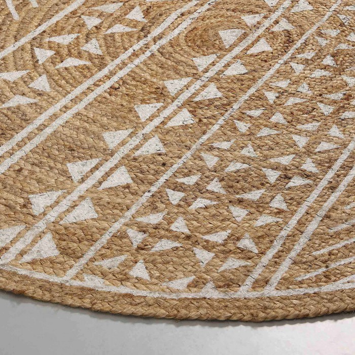 Alfombra BERGA 100 - yute Natural/Blanco