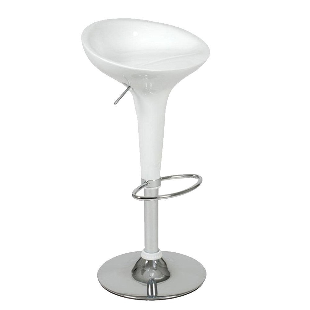 Taburete regulable BOMBO Style – plástico Blanco