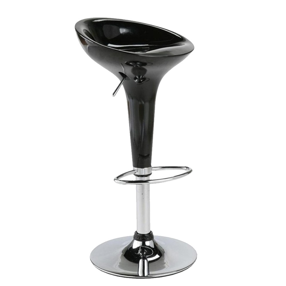 Taburete regulable BOMBO Style – plástico Negro