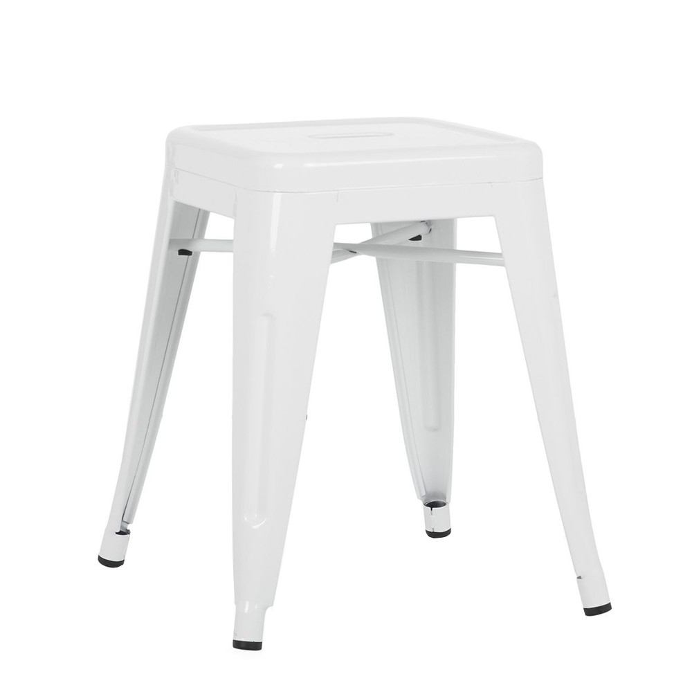 Taburete bajo TOLIX H45 Style – Blanco – réplica Xavier Pauchard Taburete bajo TOLIX H45 Style – Blanco – réplica Xavier Pauchard