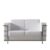Sofá 2 plazas LE CORBUSIER LC2 Style – polipiel Blanca