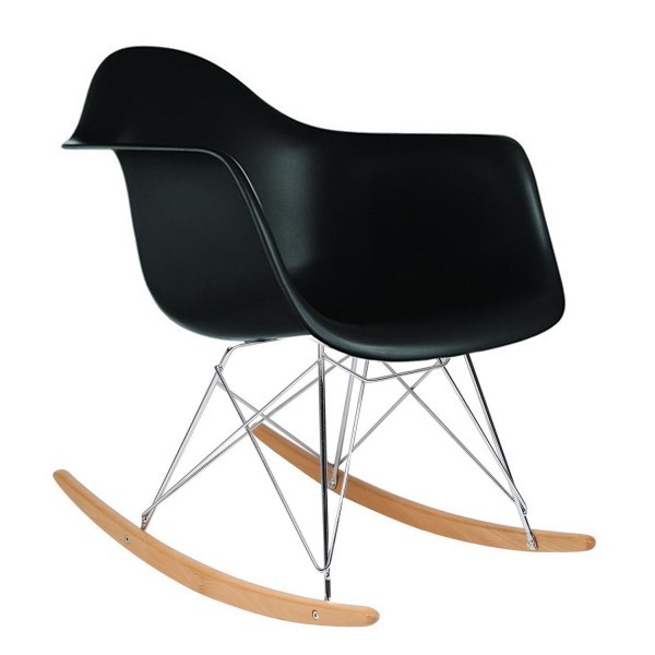 Silla mecedora Negro TOW METAL ARMS