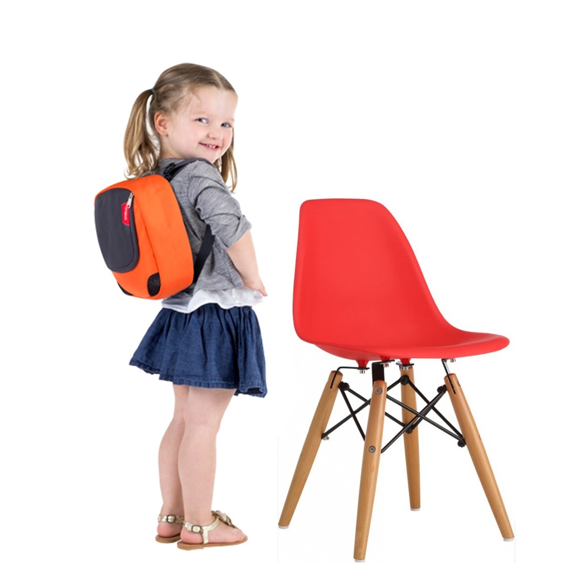 Silla infantil Rojo TOW WOOD Silla infantil Rojo TOW WOOD