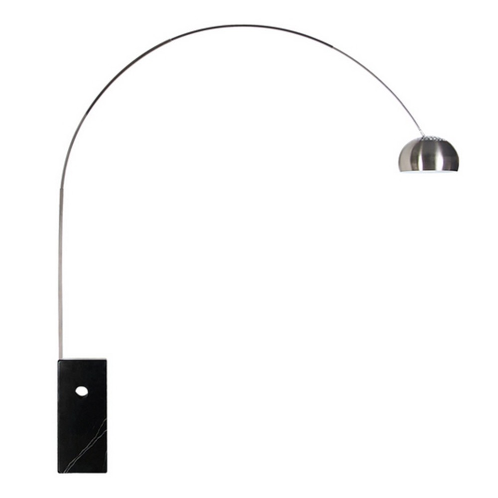 Lámpara de pie ARCO CIRCULAR PIPE – mármol Negro – CASTIGLIONI Style