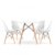 Pack de 4 sillas TOW FLAK + mesa redonda 100 TOW DINING