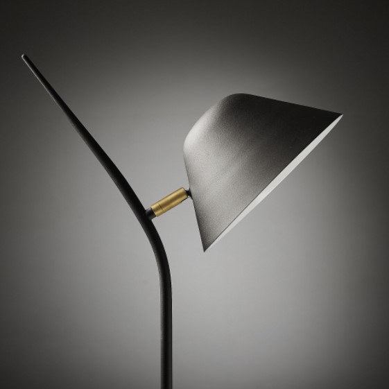 Lámpara de pie MESLIO - metal Negro