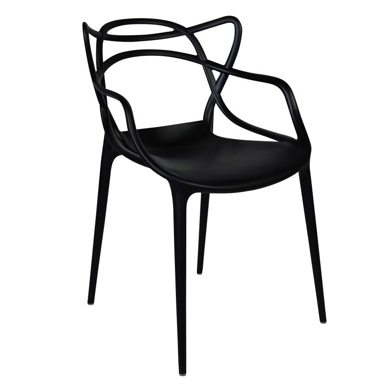 Silla de exterior Negro COURVE Silla de exterior Negro COURVE