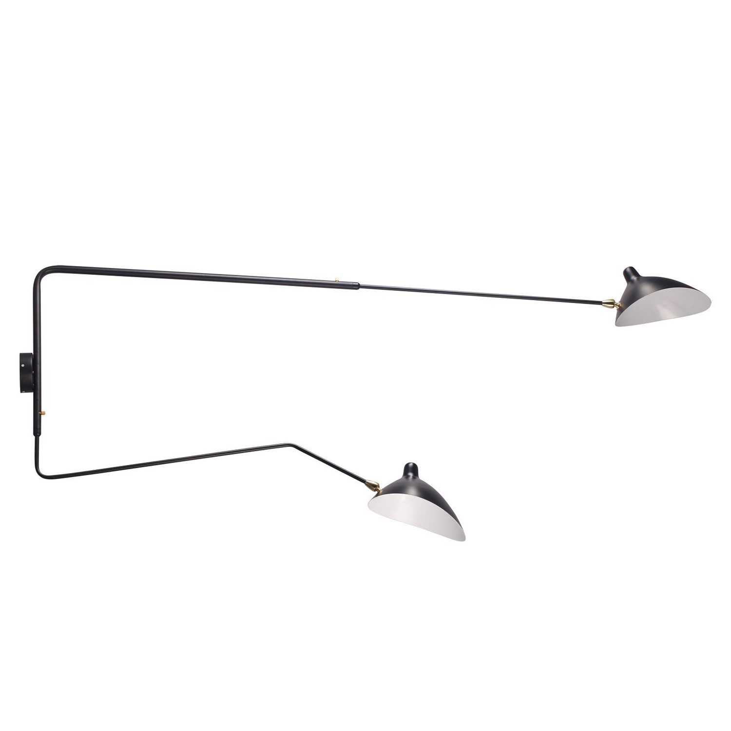 Lámpara aplique TWO ARM MSC-R2 - metal Negro - SERGE MOUILLE Style