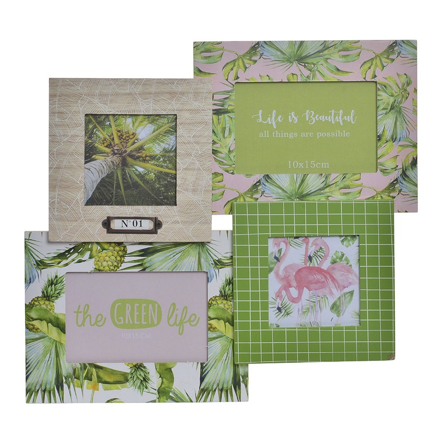 Portafotos para colgar 4 fotos HAWAI – madera Portafotos para colgar 4 fotos HAWAI – madera