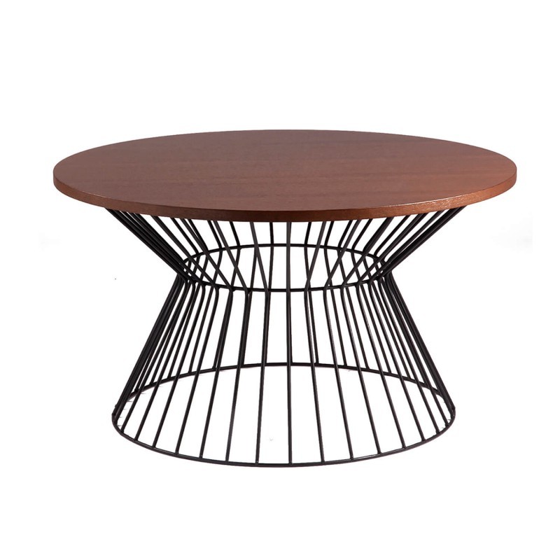 Mesa de centro ANTADA – madera Nogal – metal Negro Mesa de centro ANTADA – madera Nogal – metal Negro