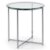 Mesa auxiliar VICCAM – metal Cromado – cristal Transparente
