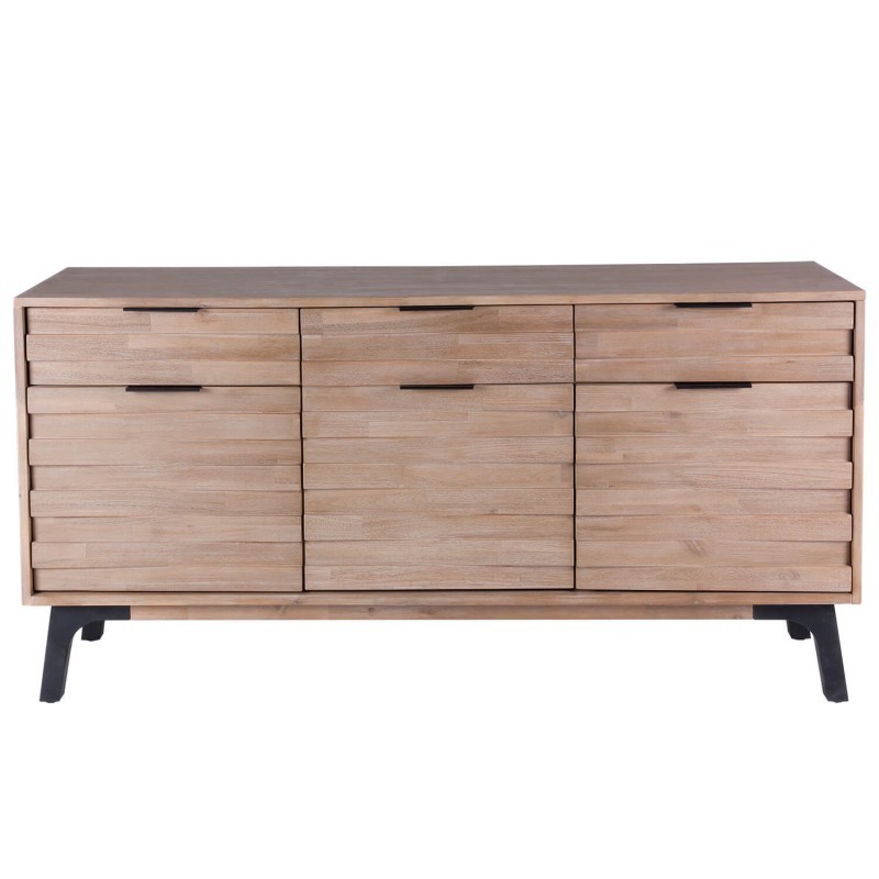 Aparador TAKINU 160x45 - madera de acacia Natural - metal
