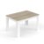 Mesa de comedor extensible WILLOW 140×78 – melamina Roble y Blanco