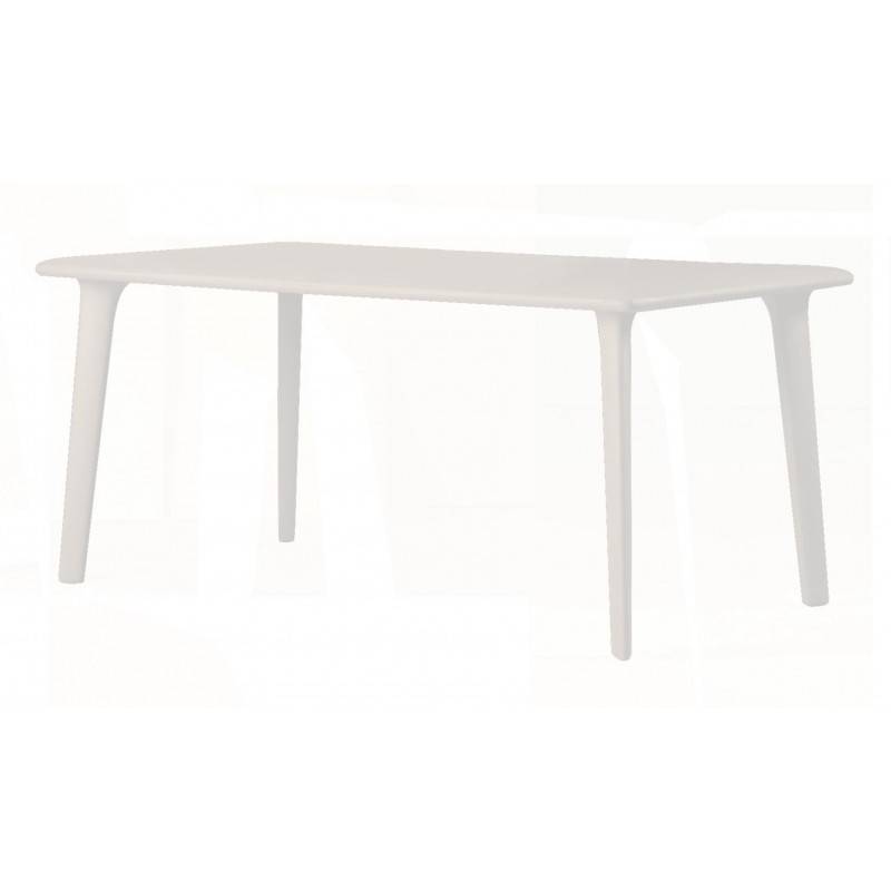 Mesa POMBAL 160x90 - plástico Blanco - acero