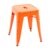 Taburete bajo TOLIX H45 Style – metal Naranja mate – desgastado VINTAGE