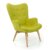 Sillón FREATHERSON Style – tela Verde – madera Haya