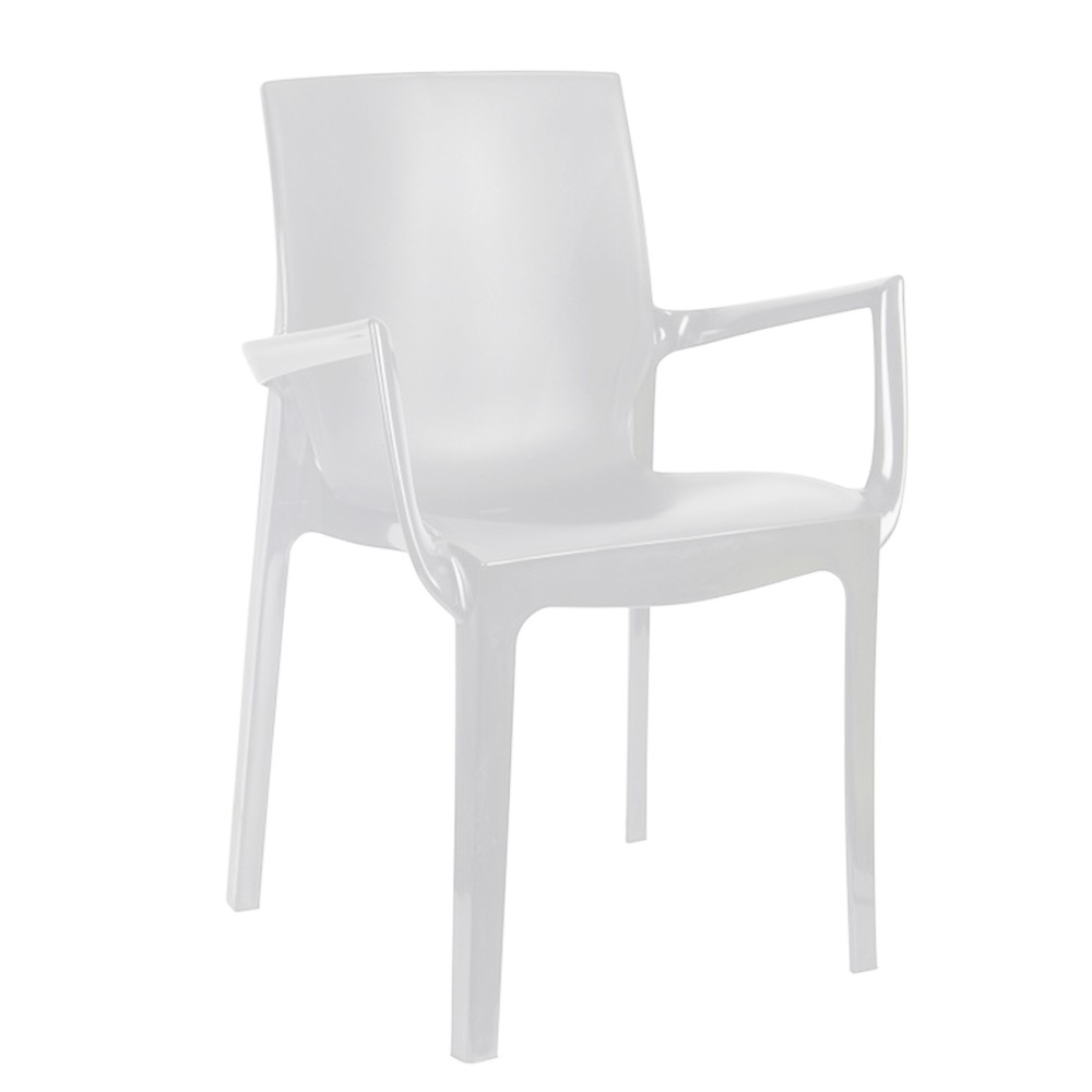 Silla de exterior Blanco POLE ARMS Silla de exterior Blanco POLE ARMS