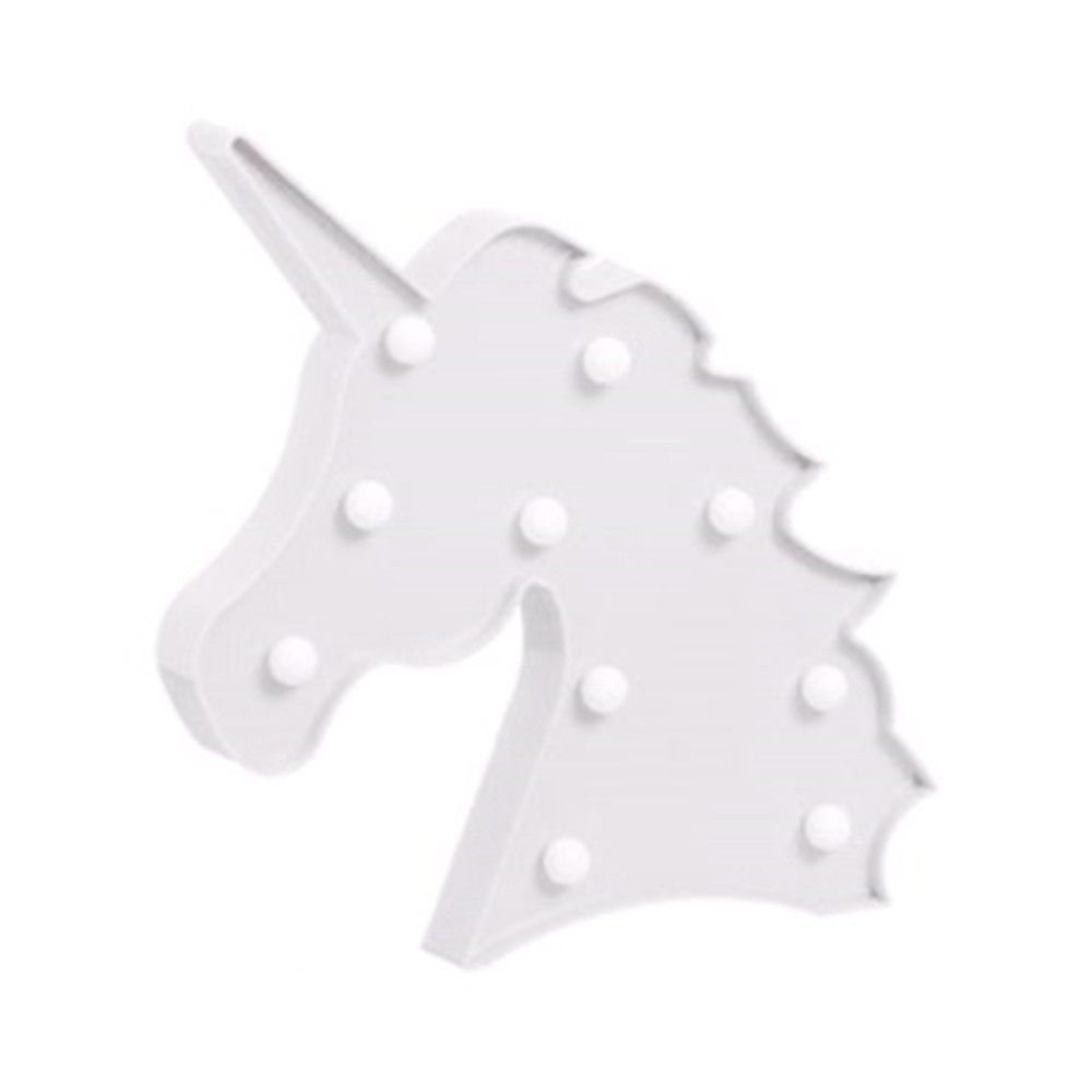 Unicornio decorativo KURNIK iluminación LED 24×25 – plástico Blanco