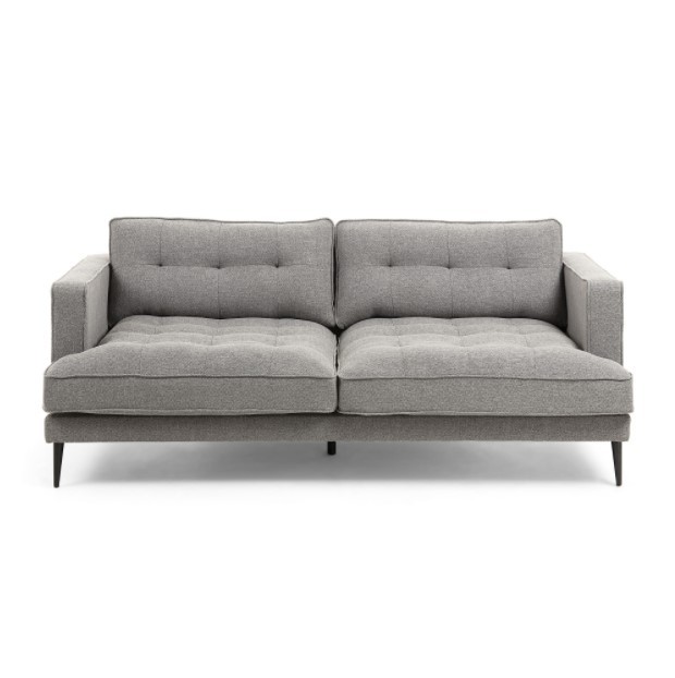 Sofá TONLAT - tejido Gris - metal Negro