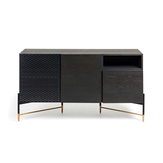 Aparador IBIZA 160x45 - madera de fresno - metal