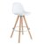Taburete alto FLAK H72 – Blanco – con cojín