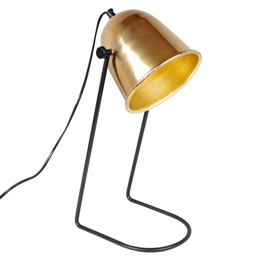 Lámpara de sobremesa DODO – acero Latón y Negro