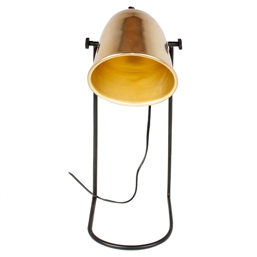 Lámpara de sobremesa DODO - acero Negro - pantalla Latón