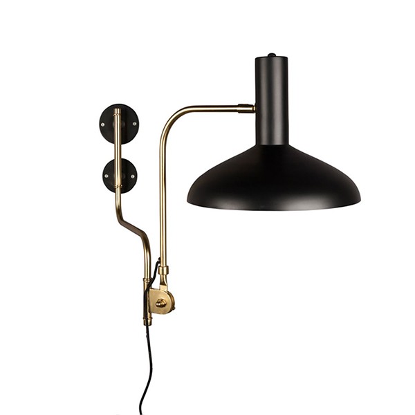 Lámpara aplique ZAIDA – metal Latón y Negro