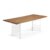Mesa de comedor URBINO 220×100 – sobre madera de roble – pies cristal