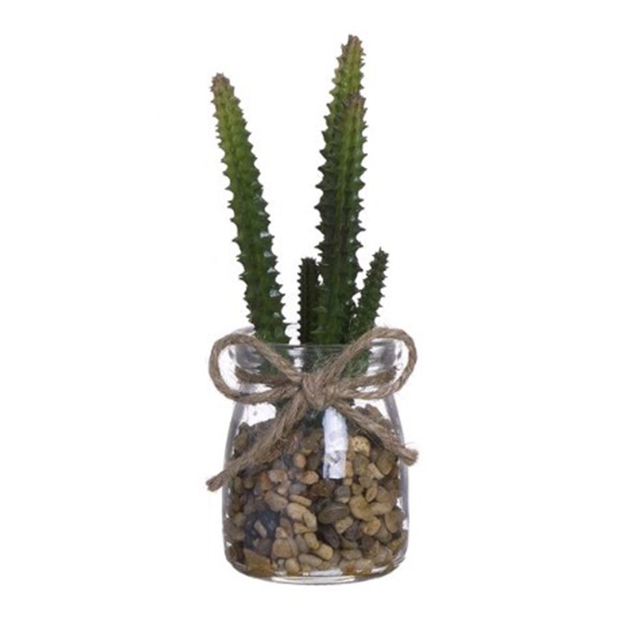 Planta artificial CAKTO FLECH con maceta de cristal