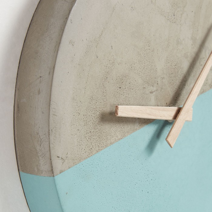Reloj de pared JACKSON - cemento Gris y Azul