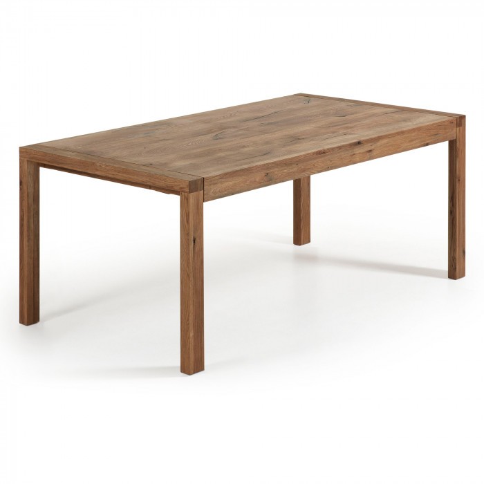 Mesa de comedor extensible GAFERN 200(280)x100 – madera de roble envejecido