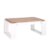 Mesa de centro elevable MUTAI – DM lacado Blanco – madera de roble