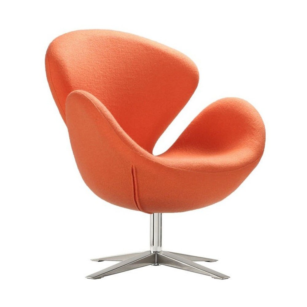 Sillón SWAN AIR – tapizado Naranja – ARNE JACOBSEN Style
