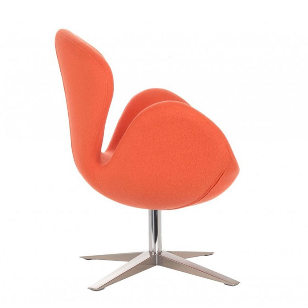 Sillón SWAN AIR - tapizado cachemir Naranja - ARNE JACOBSEN Style