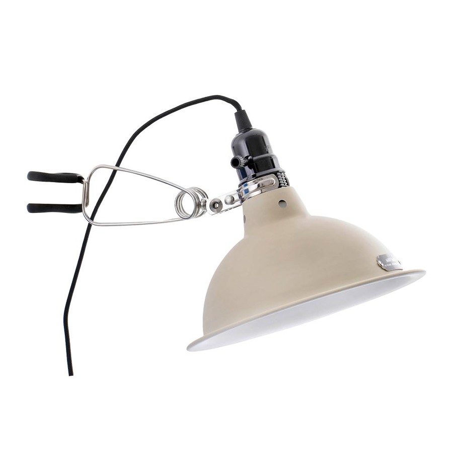 Lámpara aplique con pinza KAPESE – metal Beige y Negro