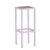 Taburete alto ALEM H75 – metal Blanco – polywood Natural