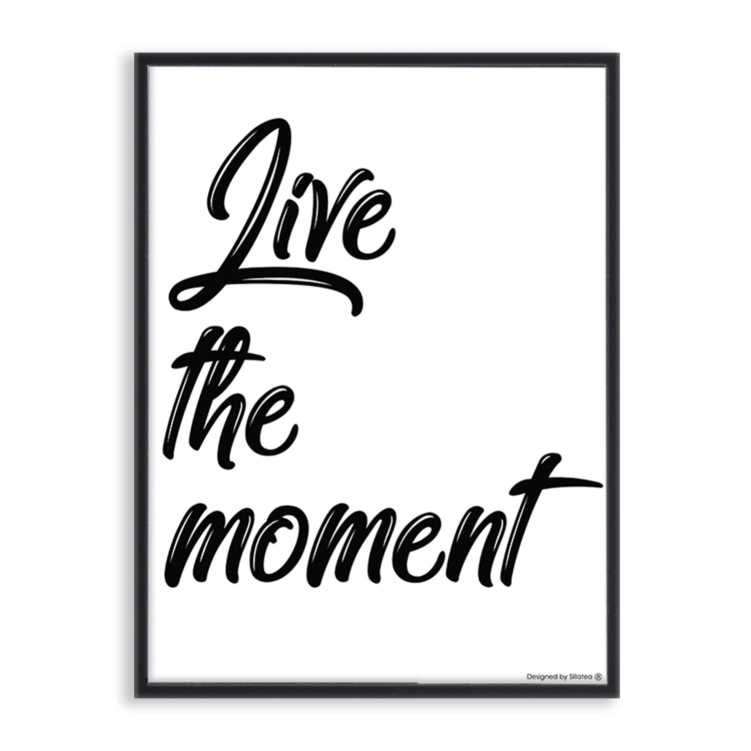 Lámina con marco LIVE THE MOMENT 30×40