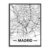 Lámina con marco CITY MAP MADRID 30×40