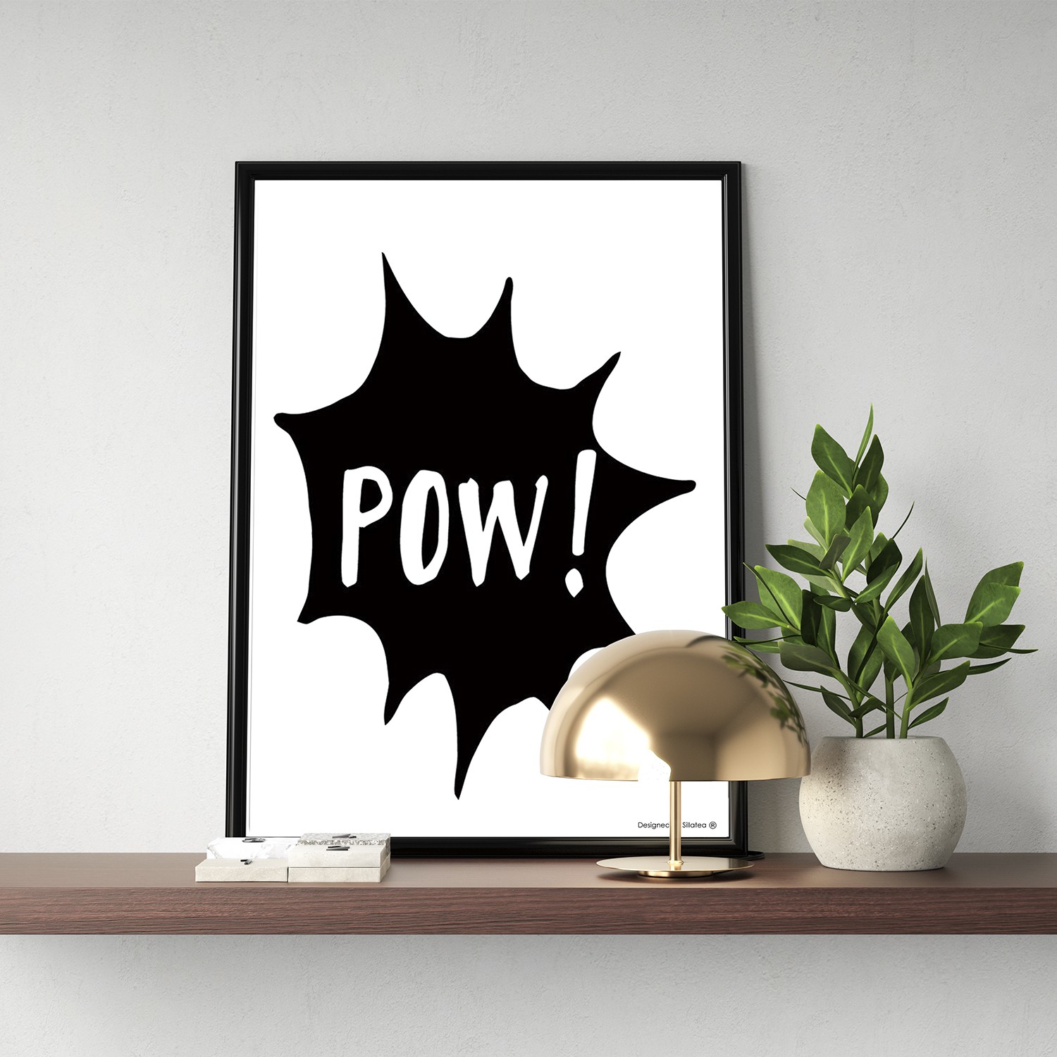 Lámina con marco COMIC POW 30x40