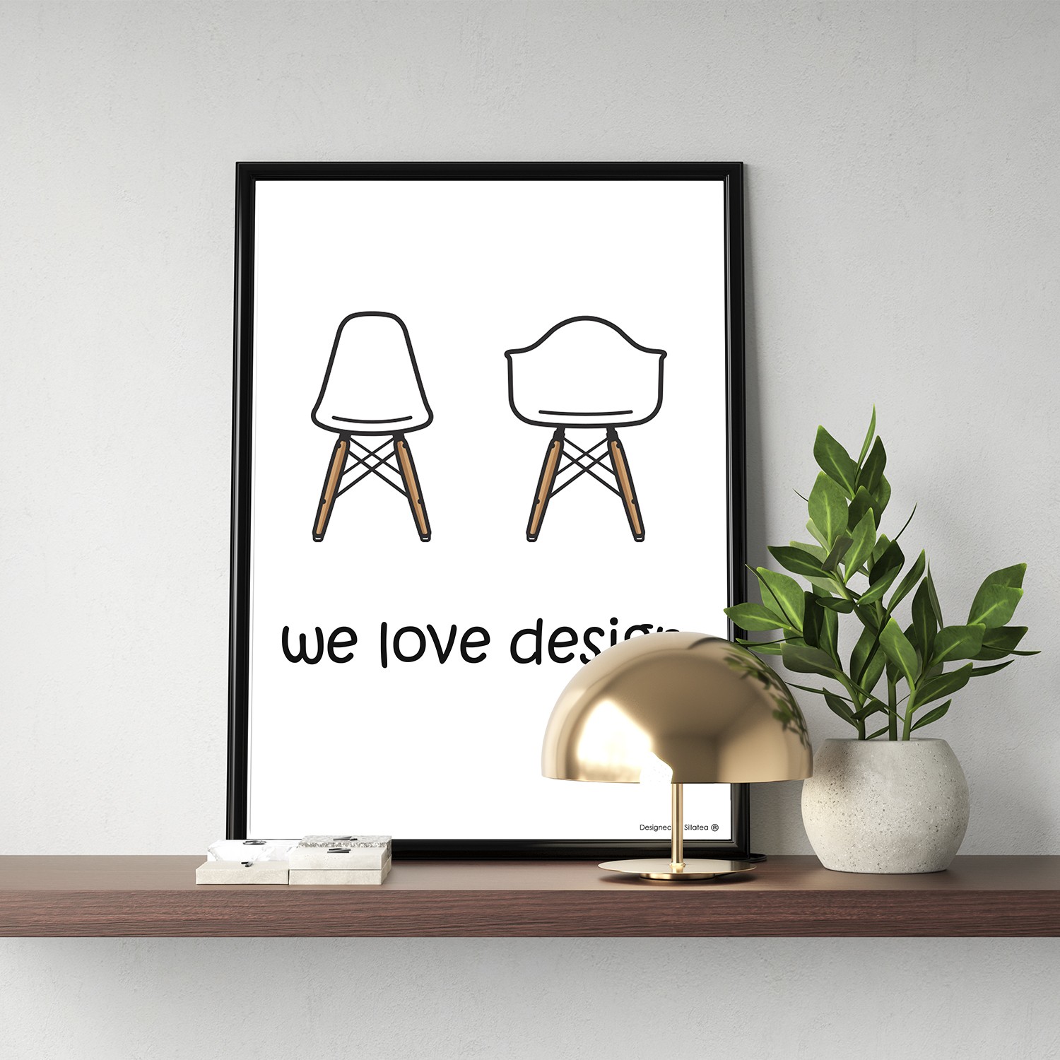 Lámina con marco LOVE DESIGN 30x40
