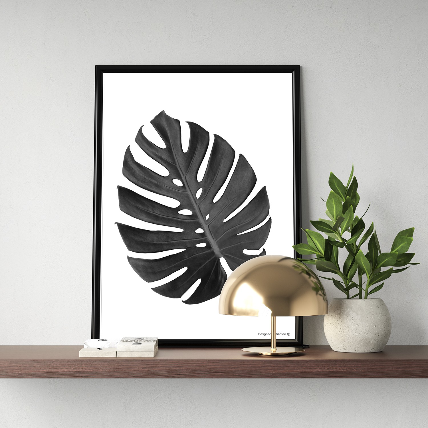 Lámina con marco TROPIC LEAF 30x40