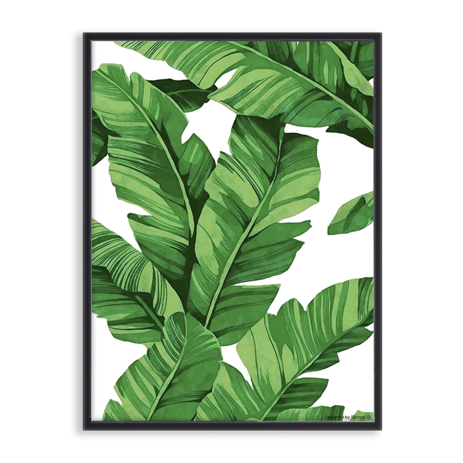 Lámina con marco TROPICAL BANANA LEAVES 30×40