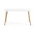 Mesa de comedor BANDIK 160×90 – MDF Blanco – madera de haya Natural
