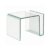 Mesa de centro BURANO GLASS 61×42 – cristal Transparente